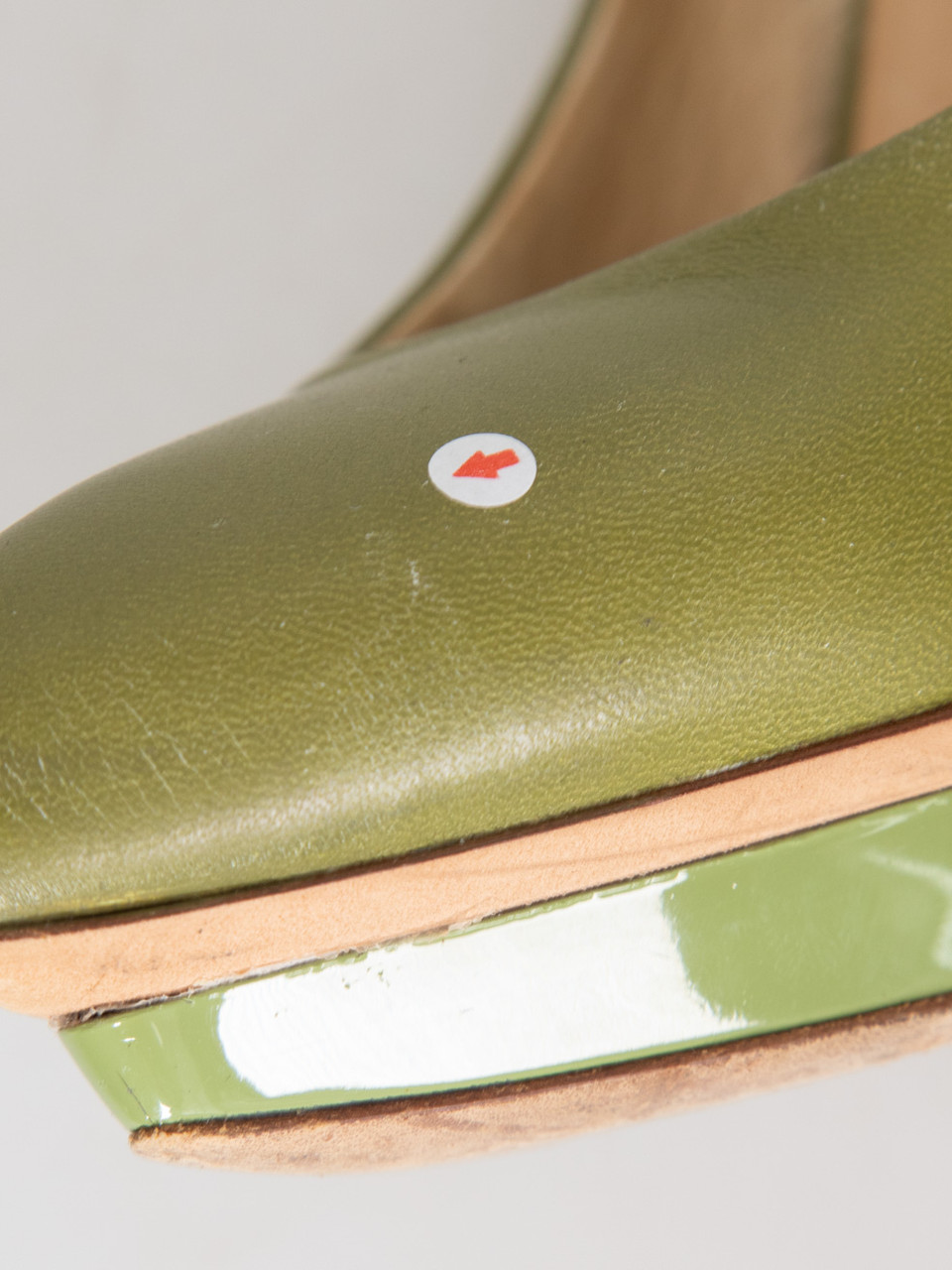 Alexander McQueen Green Leather Studded Pumps