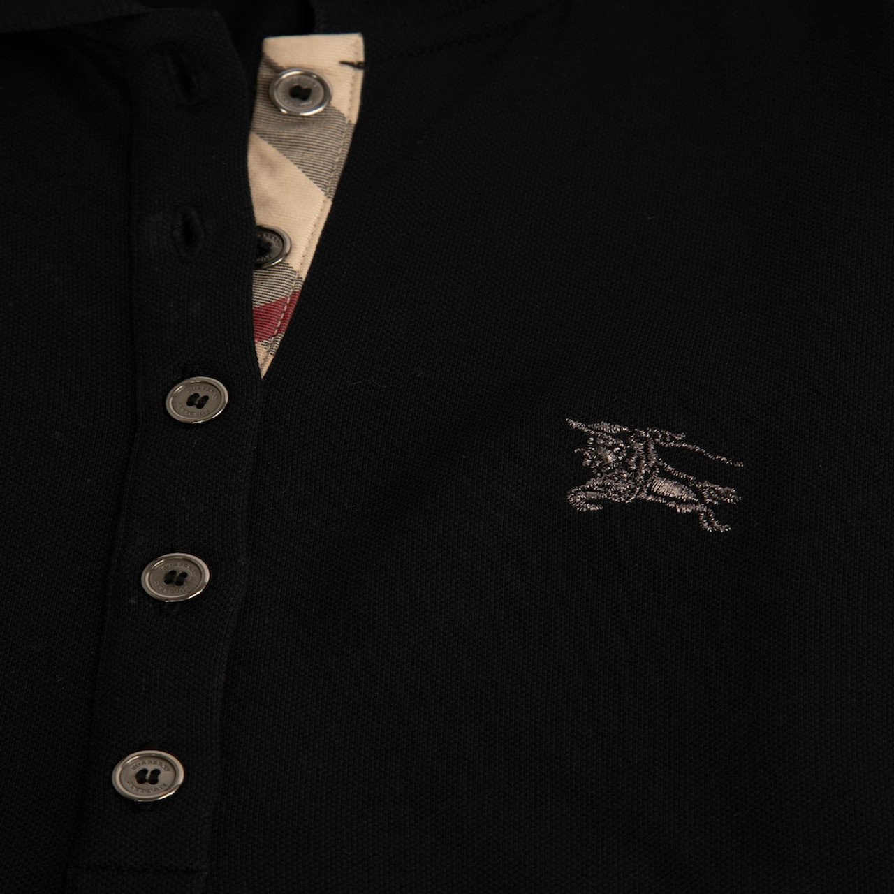 Burberry Black Short Sleeve Polo Top