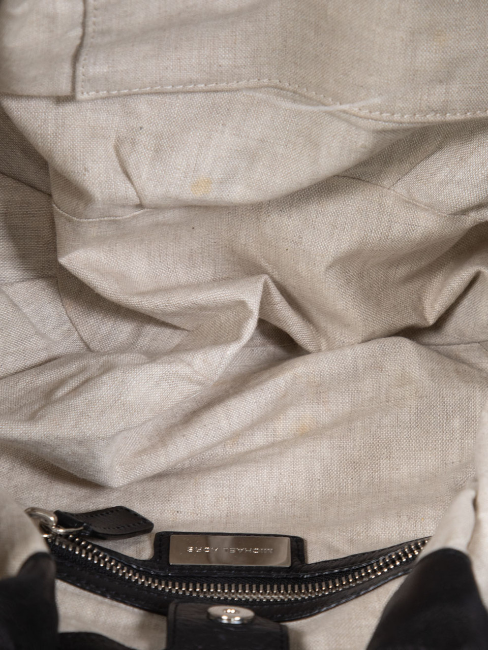 Michael Kors Black Leather Slouchy Shoulder Bag