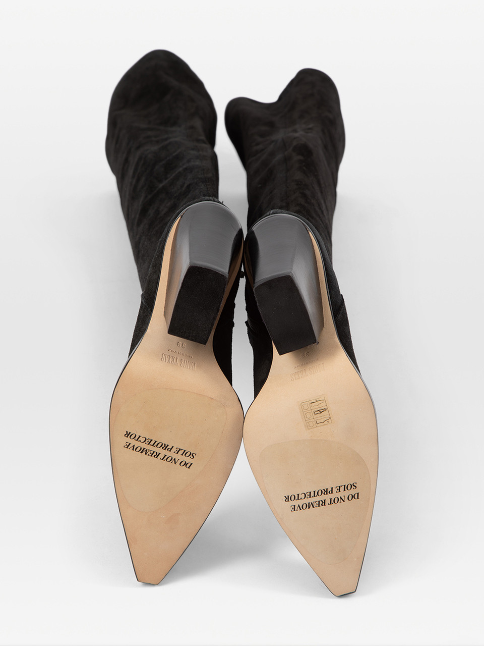 Paris Texas Black Thigh High Suede Boots
