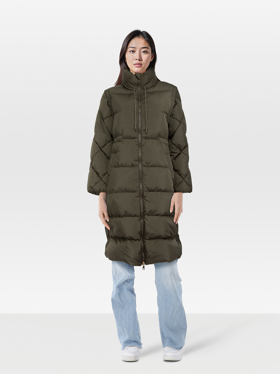 Max Mara Weekend Max Mara Khaki Furetto Puffer Coat With Hat