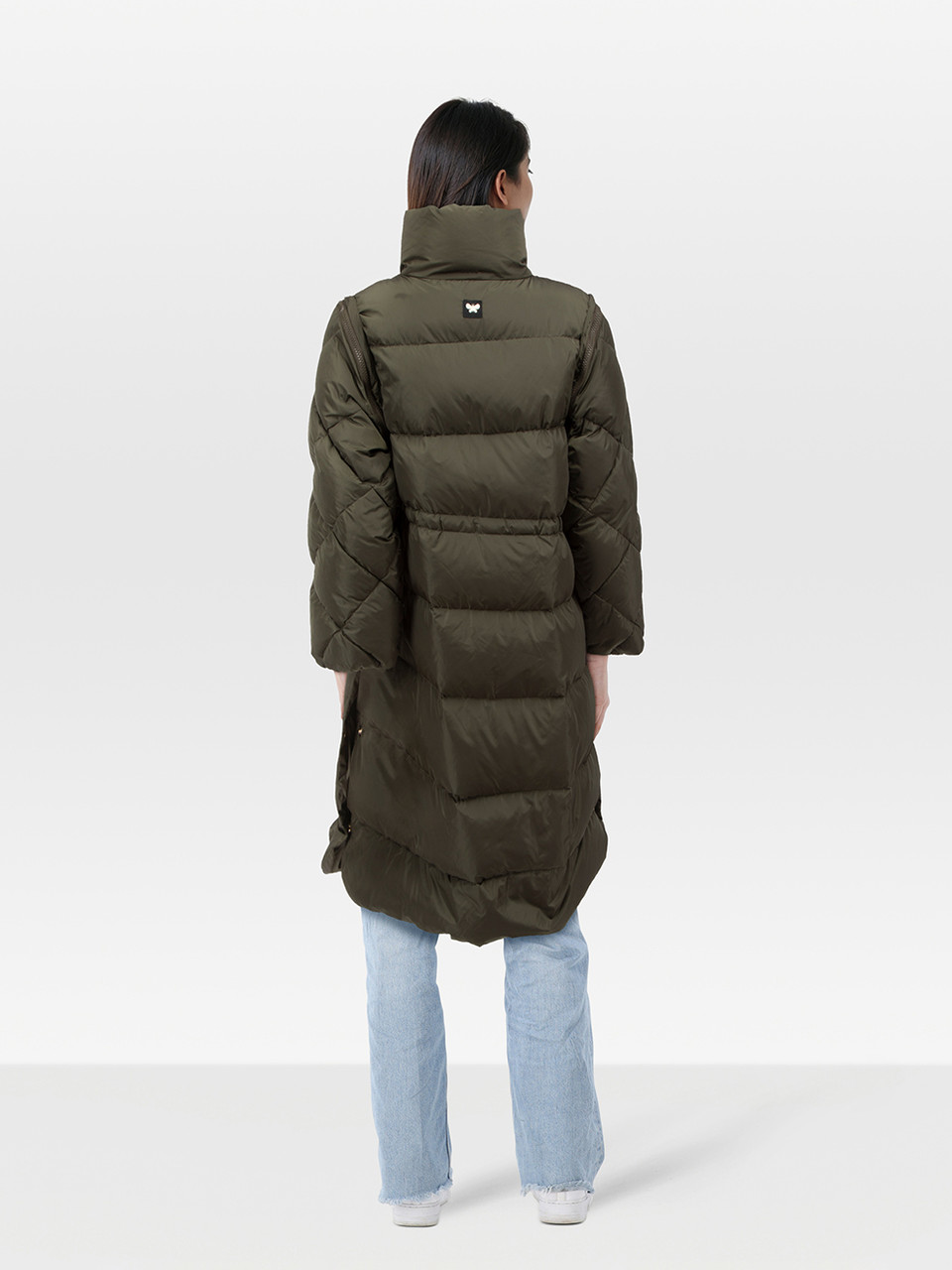 Max Mara Weekend Max Mara Khaki Furetto Puffer Coat With Hat