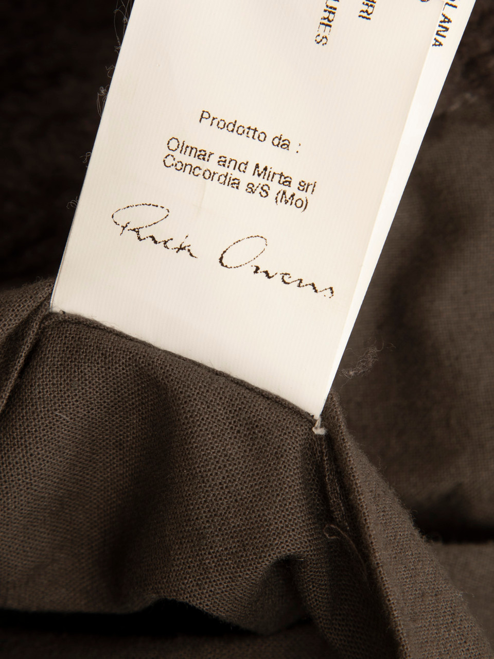 Rick Owens Brown & Grey Lamb Leather Jacket