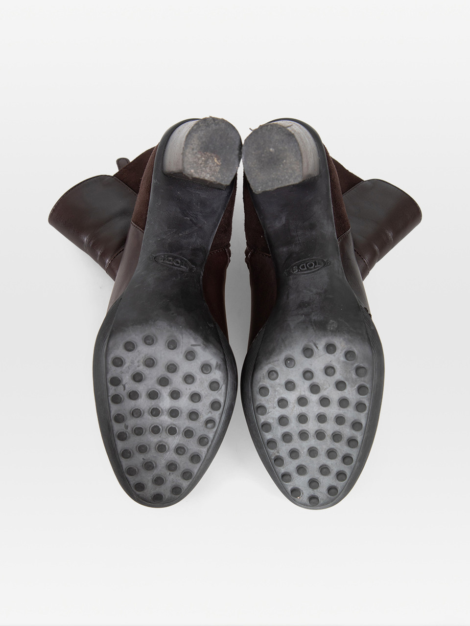 Tod's Brown Leather & Suede Ankle Boots