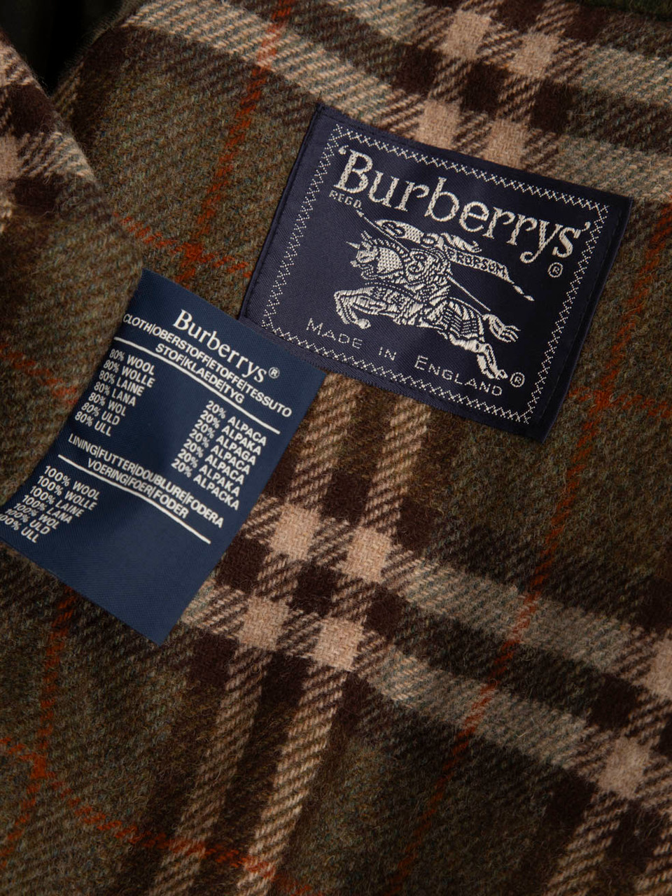 Burberry Green Wool Bomber Jacket