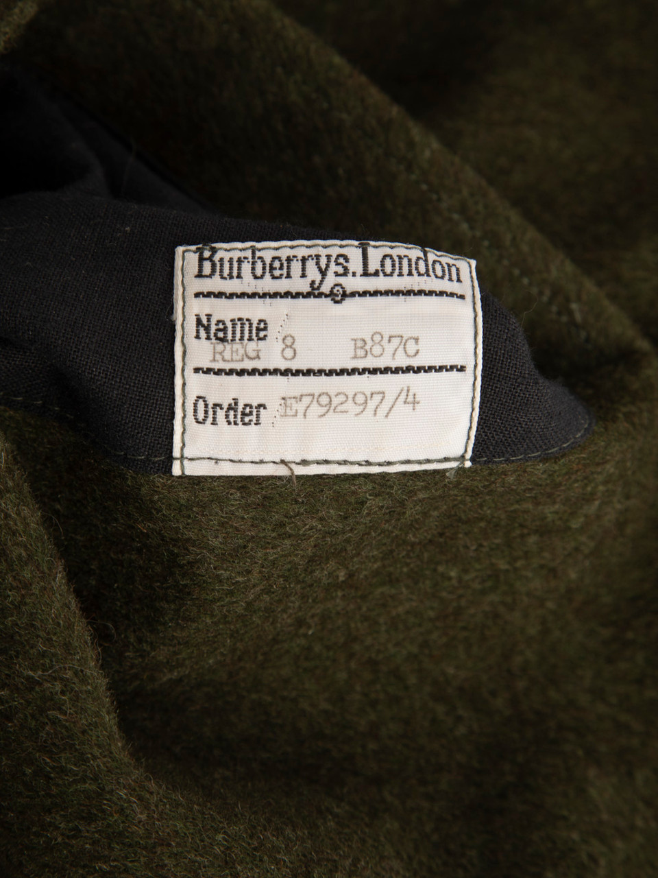 Burberry Green Wool Bomber Jacket