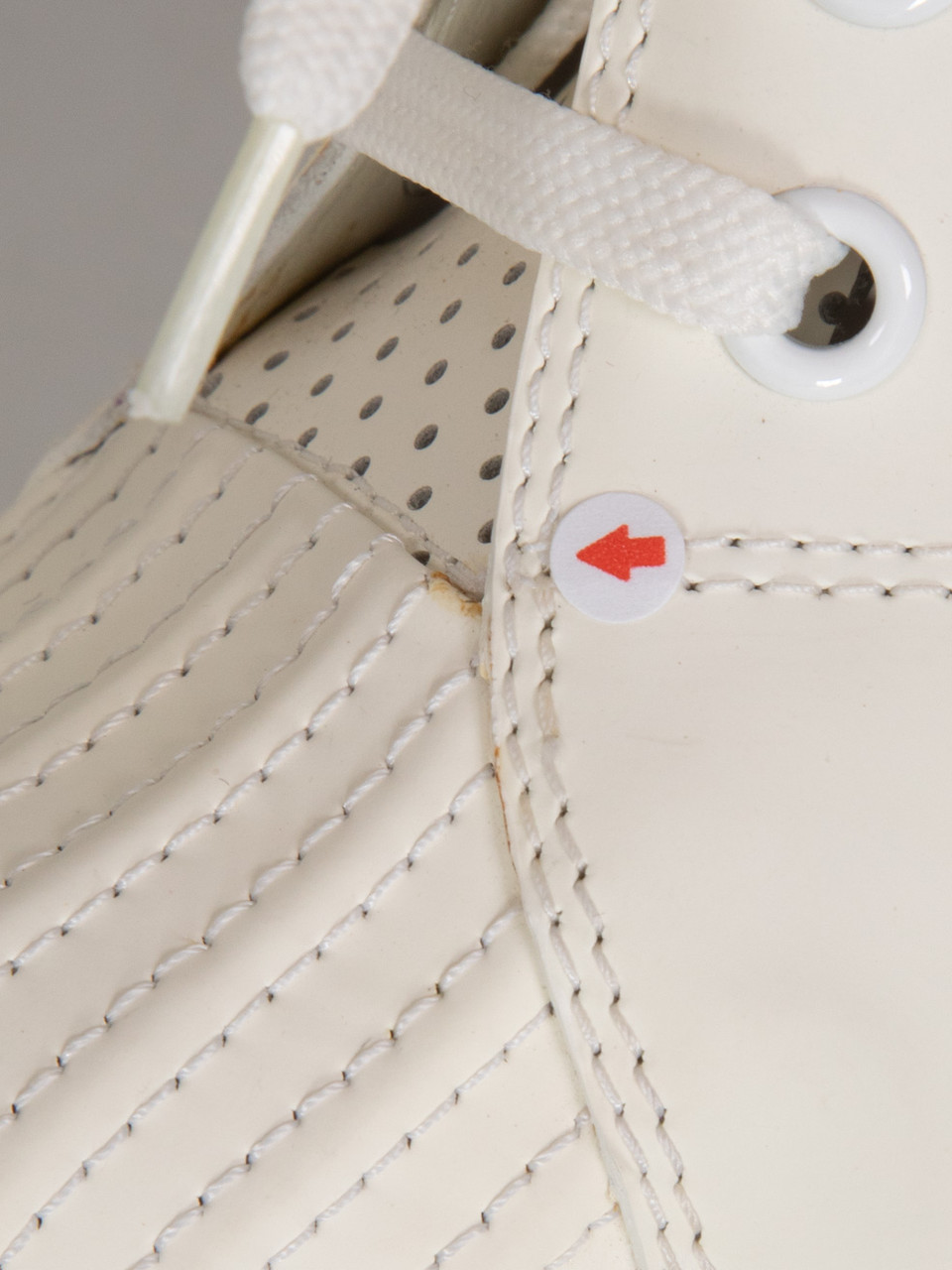 Louis Vuitton White Leather Perforated Wedges