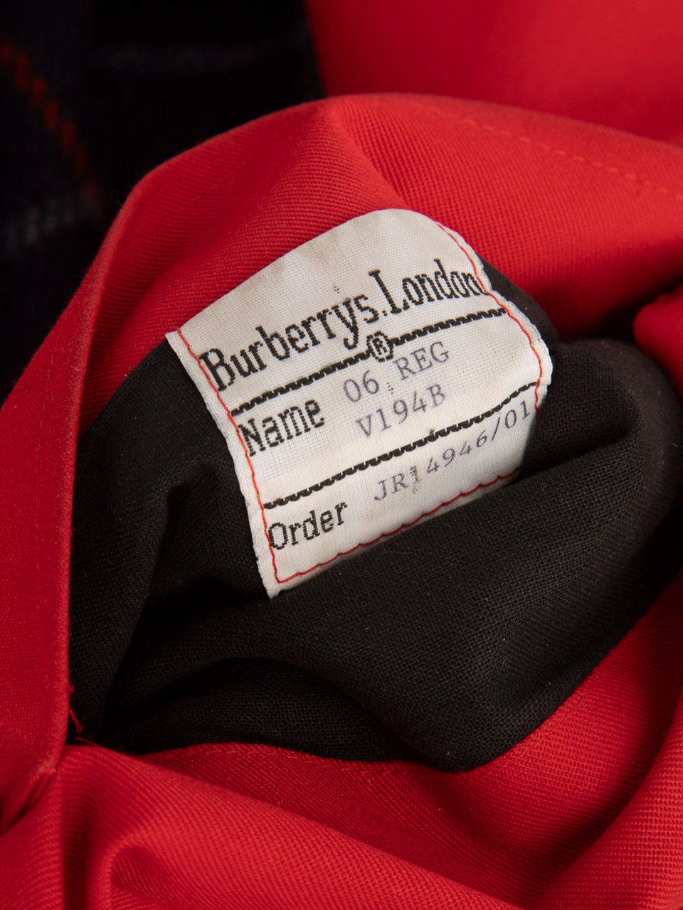 Burberry Red Wool Nova Lined Jacket