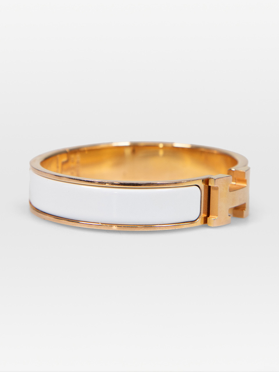 Hermès Blanc Clic H Bracelet