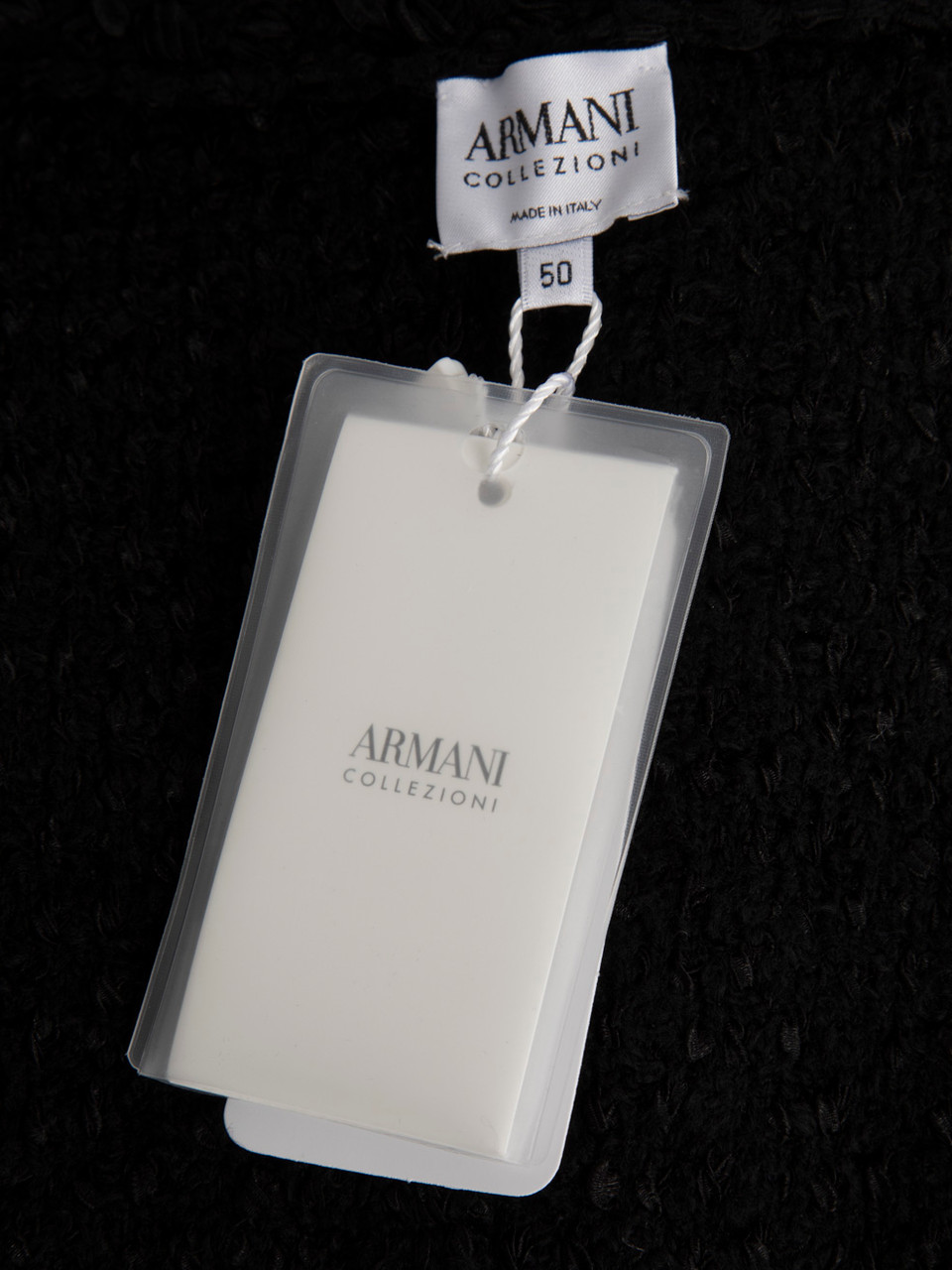 Giorgio Armani Armani Collezioni Black Tweed Cardigan