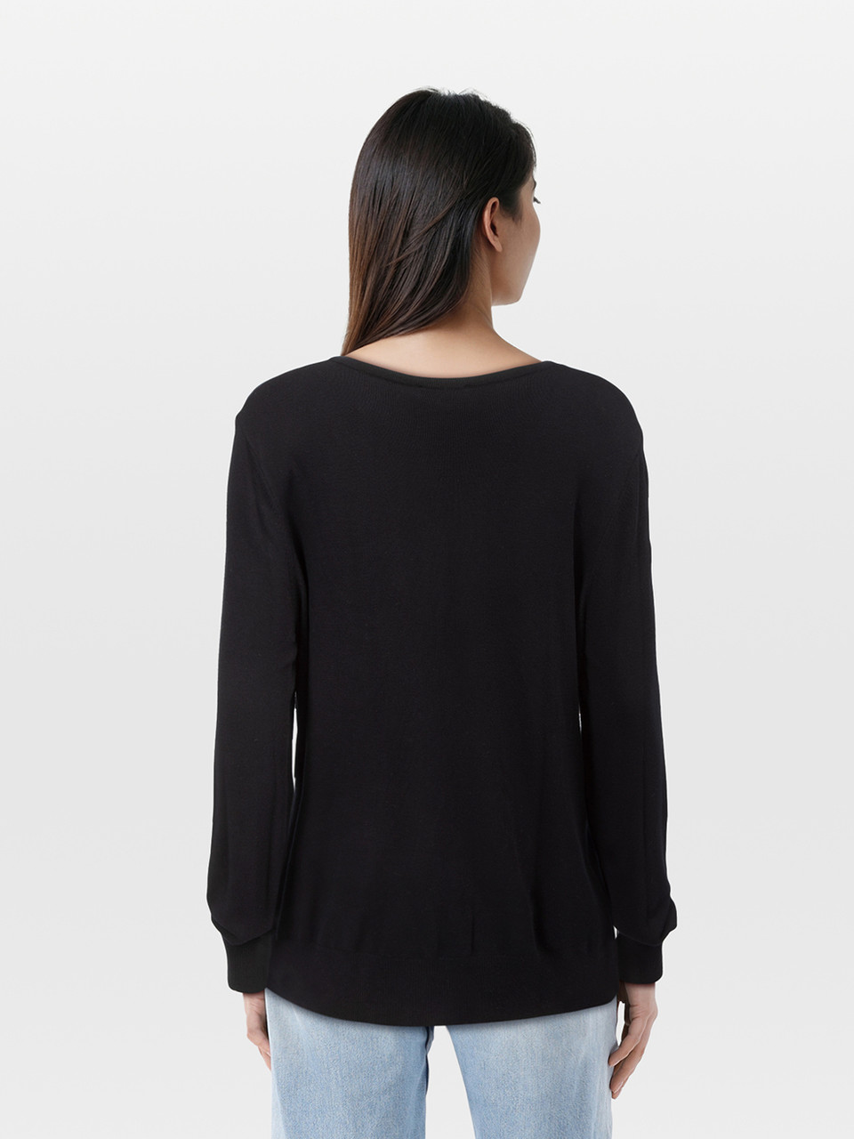 Escada Navy Round Neck Cardigan