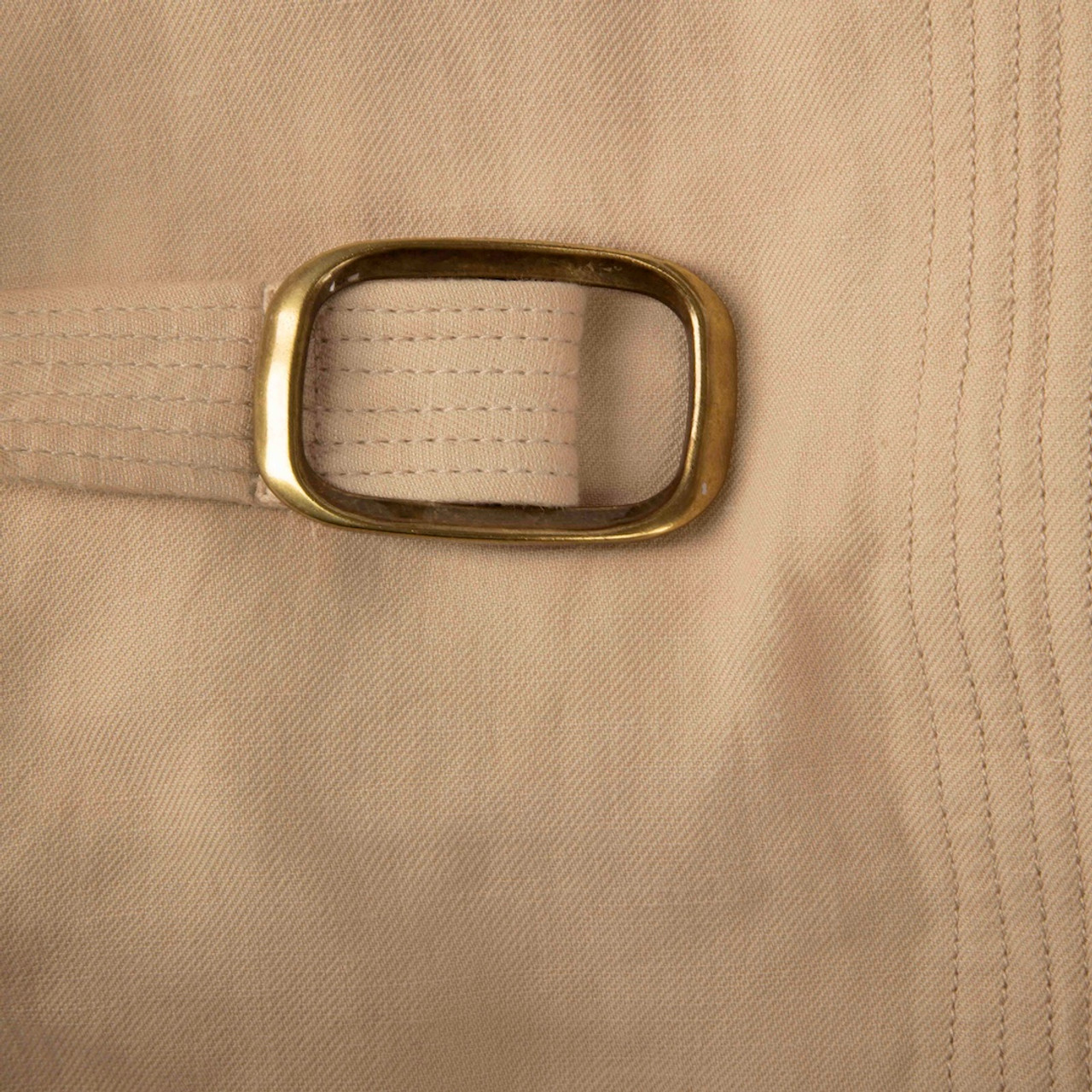 Sandro Beige Collared Belted Dress