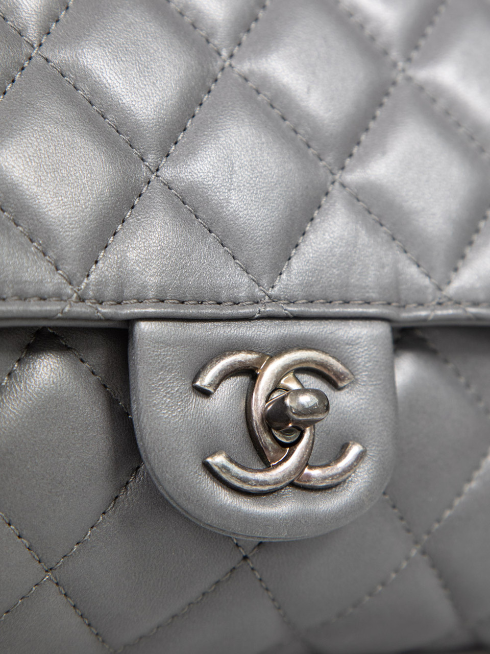 Chanel 2014-2015 Grey Convertible Drawstring Bag