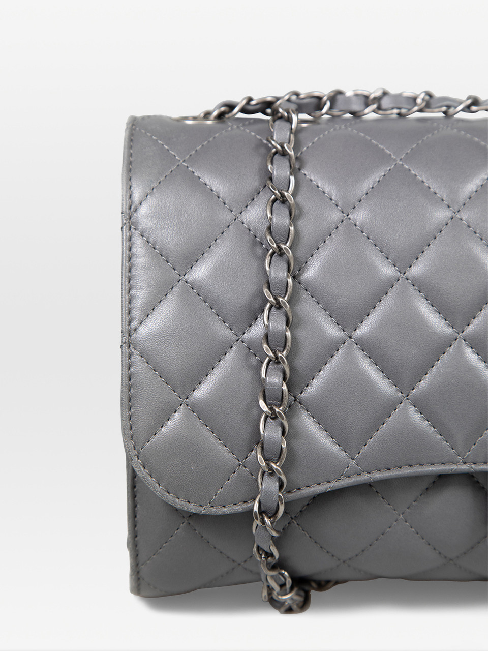 Chanel 2014-2015 Grey Convertible Drawstring Bag