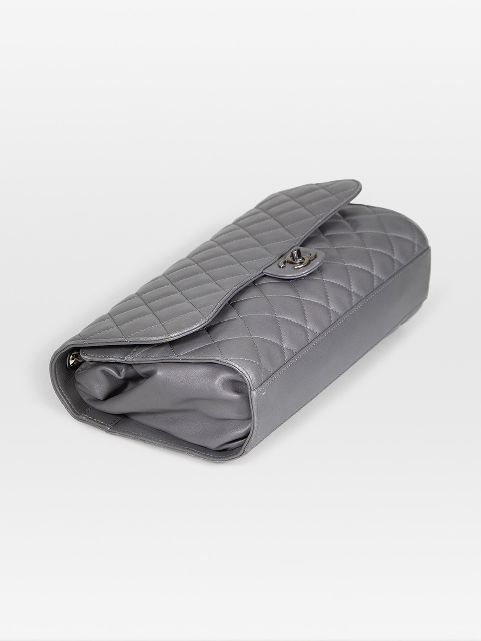 Chanel 2014-2015 Grey Convertible Drawstring Bag