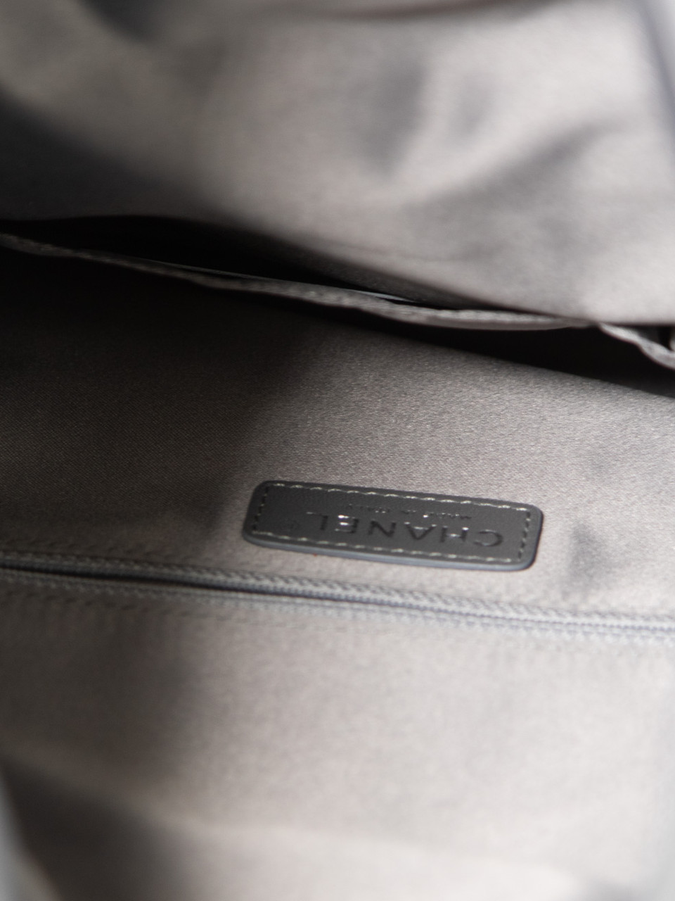 Chanel 2014-2015 Grey Convertible Drawstring Bag