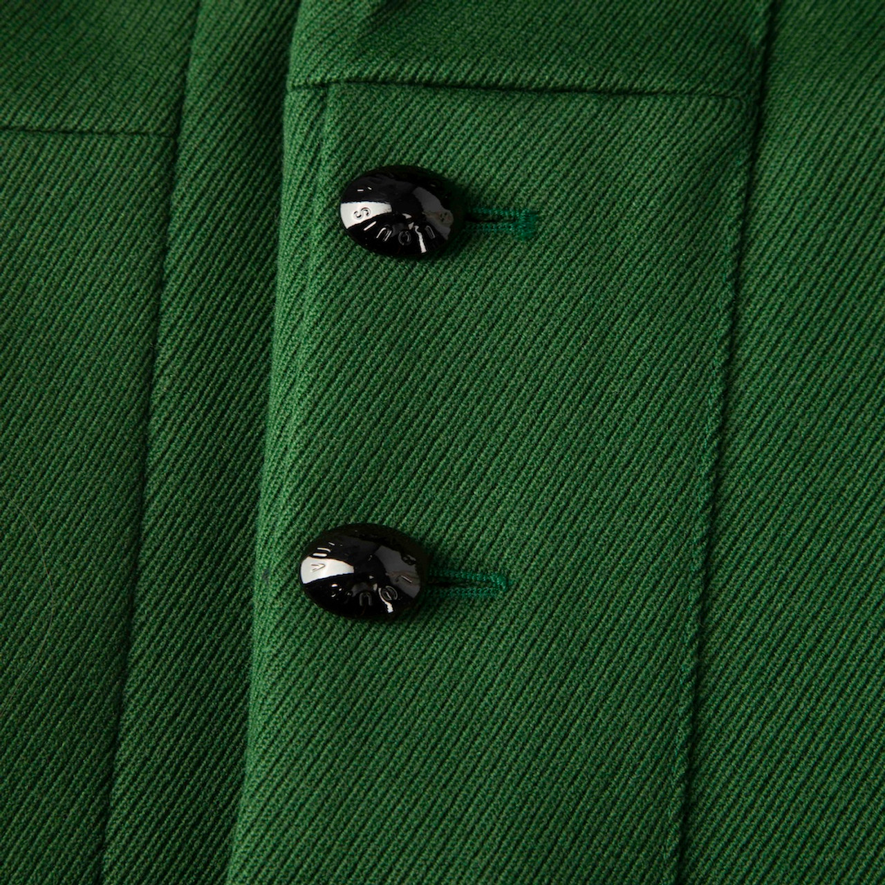 Louis Vuitton Green Wool Button Cuff Trousers