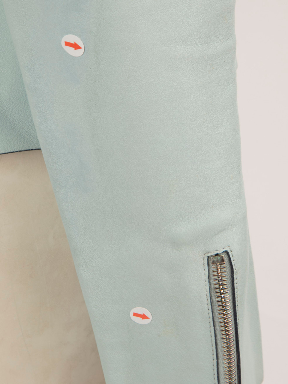 Dior Light Blue Leather Biker Jacket