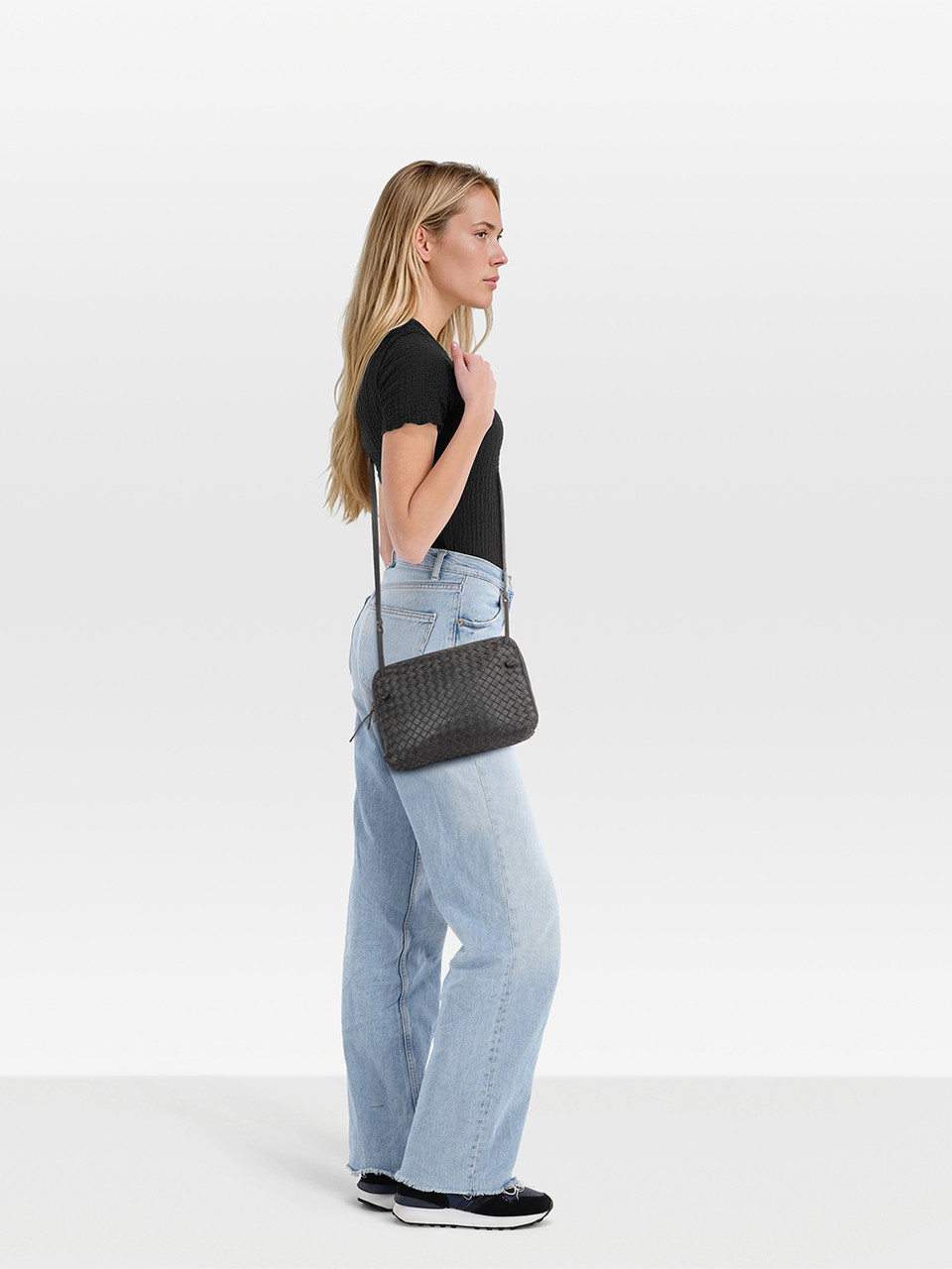Bottega Veneta Black Leather Nodini Crossbody Bag