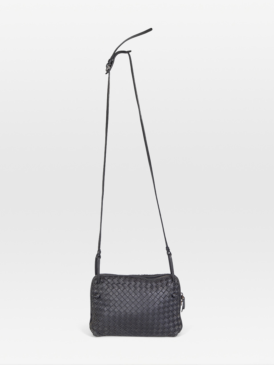 Bottega Veneta Black Leather Nodini Crossbody Bag