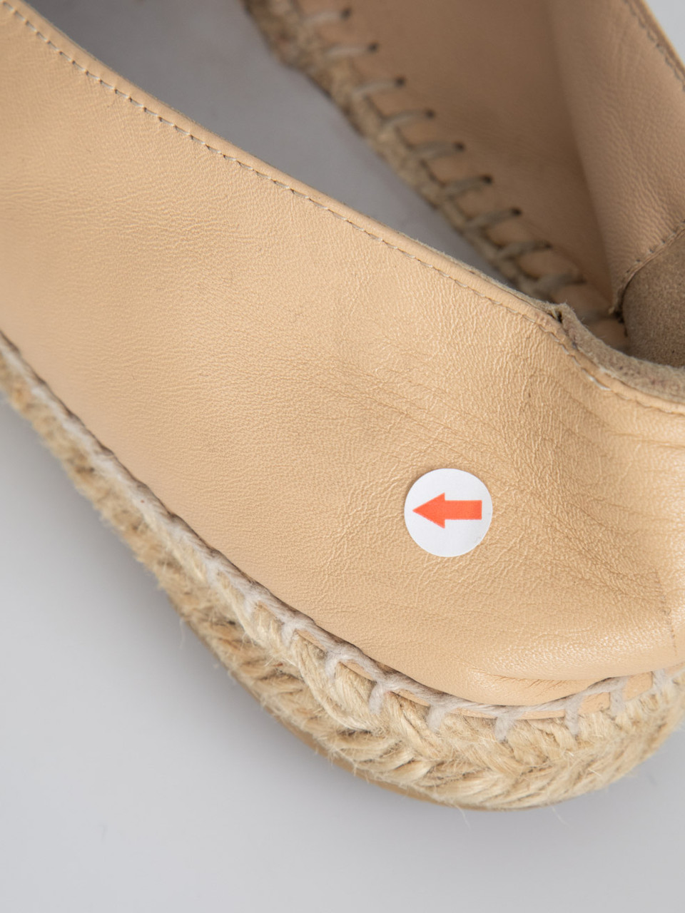 Chanel Beige Leather CC Logo Espadrilles