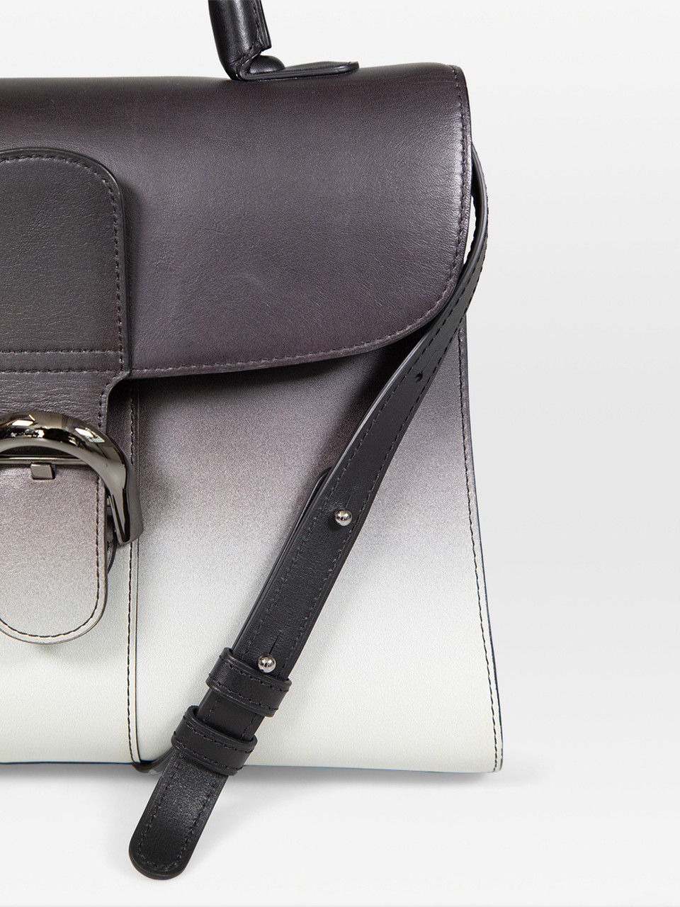 Delvaux Ombré Leather Brilliant MM Top Handle Bag