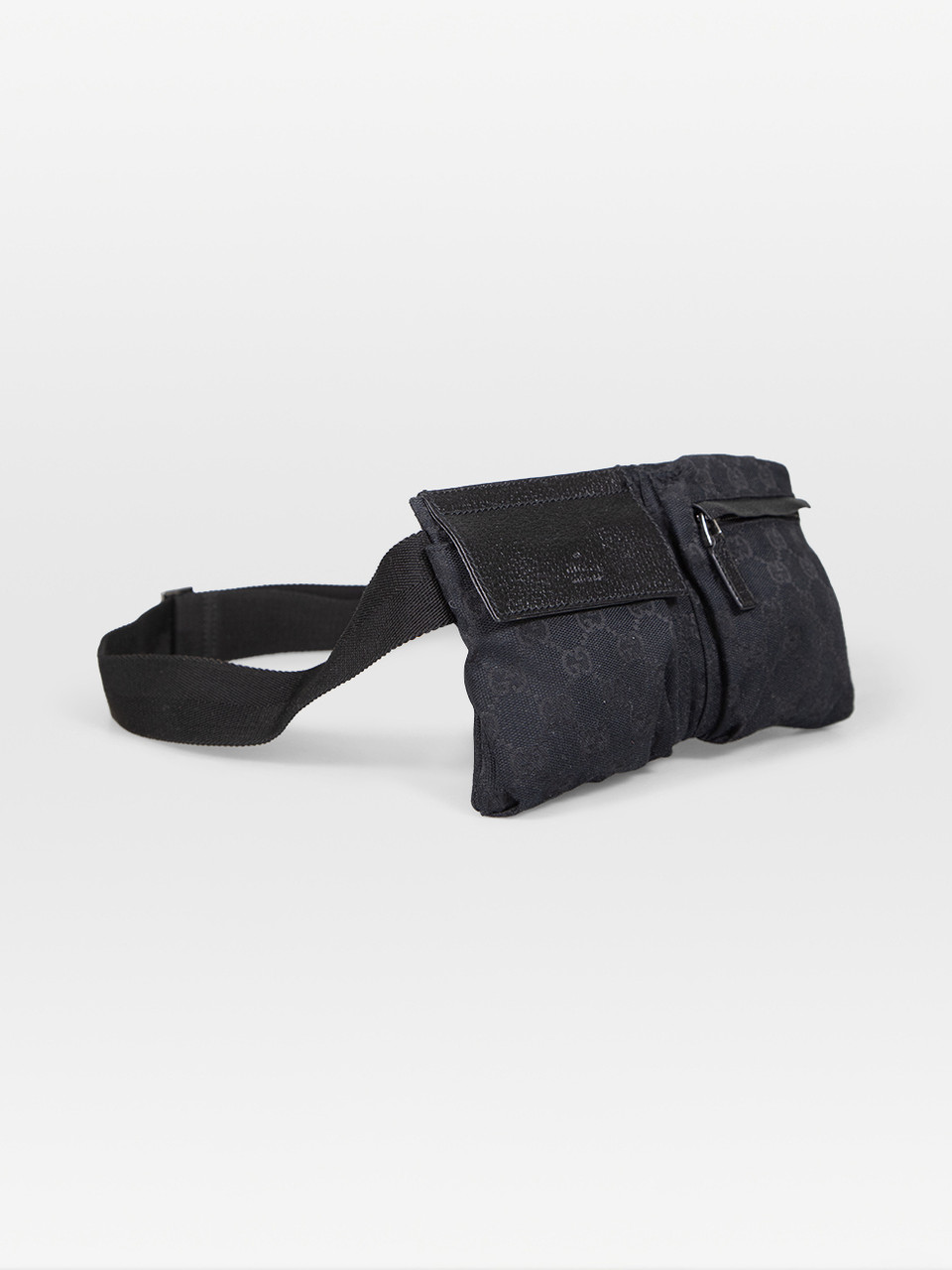 Gucci Black GG Monogram Belt Bag