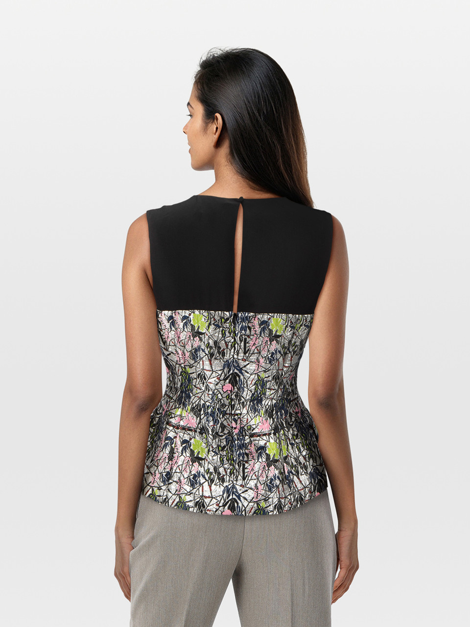 Dior Metallic Floral Embroidered Top