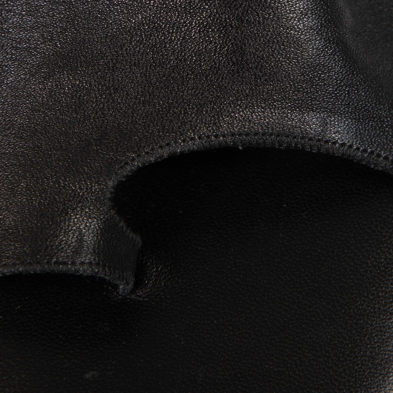 Bottega Veneta Black Leather Flat Thong Sandals