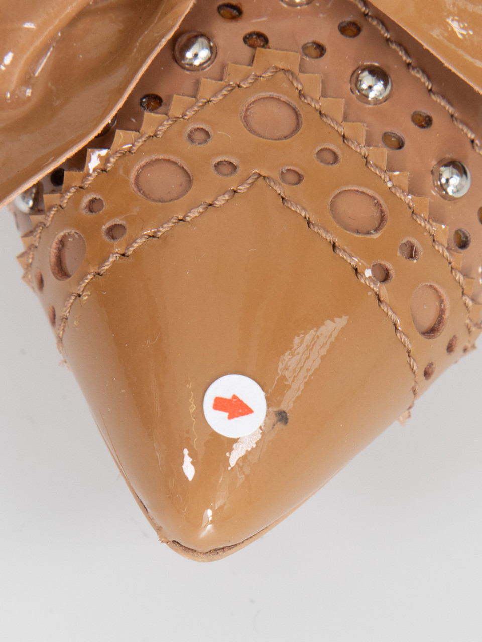 Miu Miu Brown Patient Brogue Point Toe Pumps