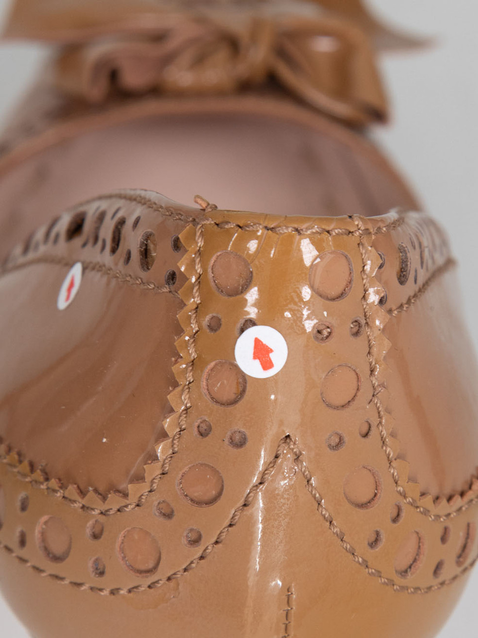 Miu Miu Brown Patient Brogue Point Toe Pumps