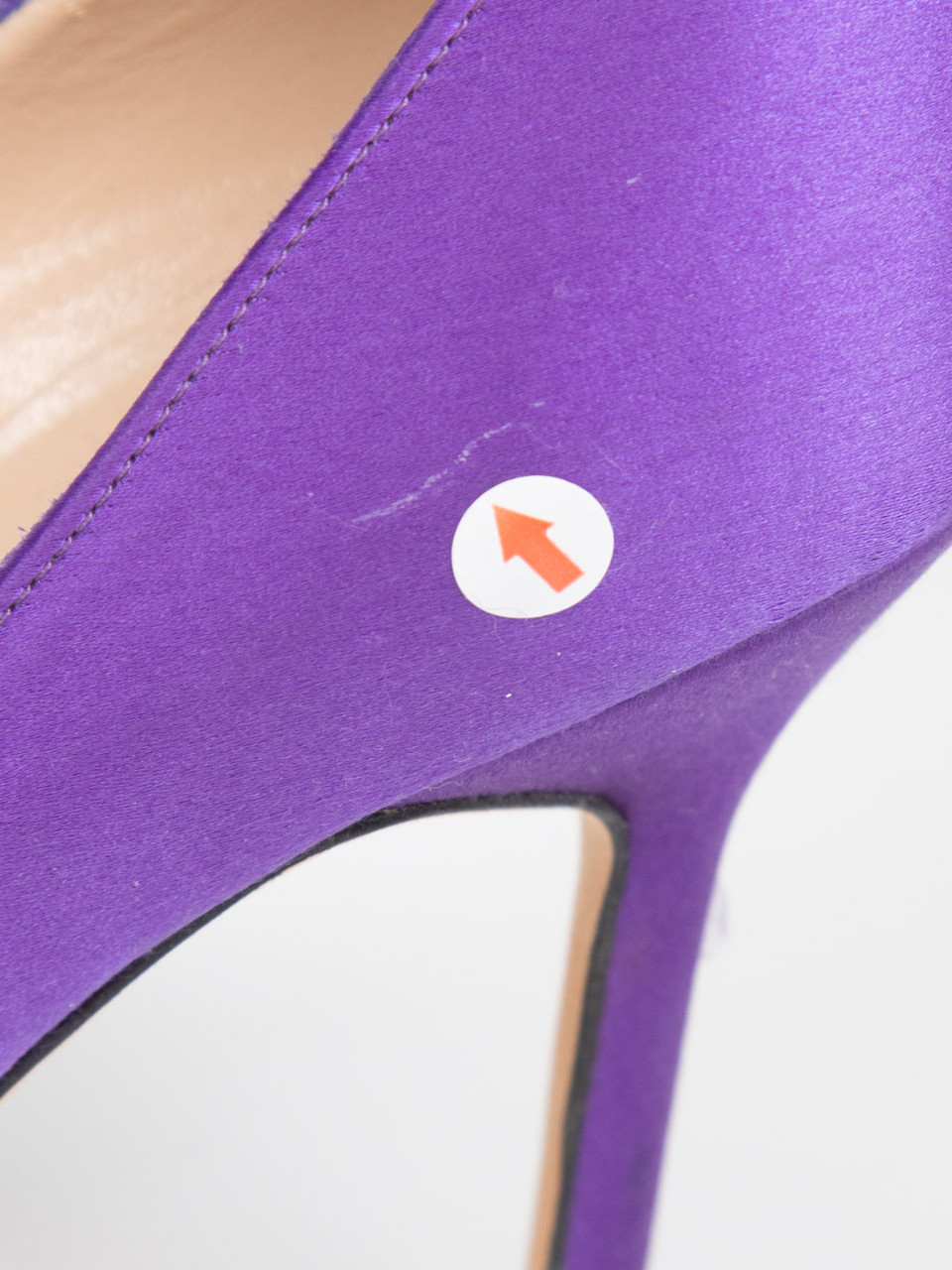 Manolo Blahnik Purple Hangisi Satin Heels