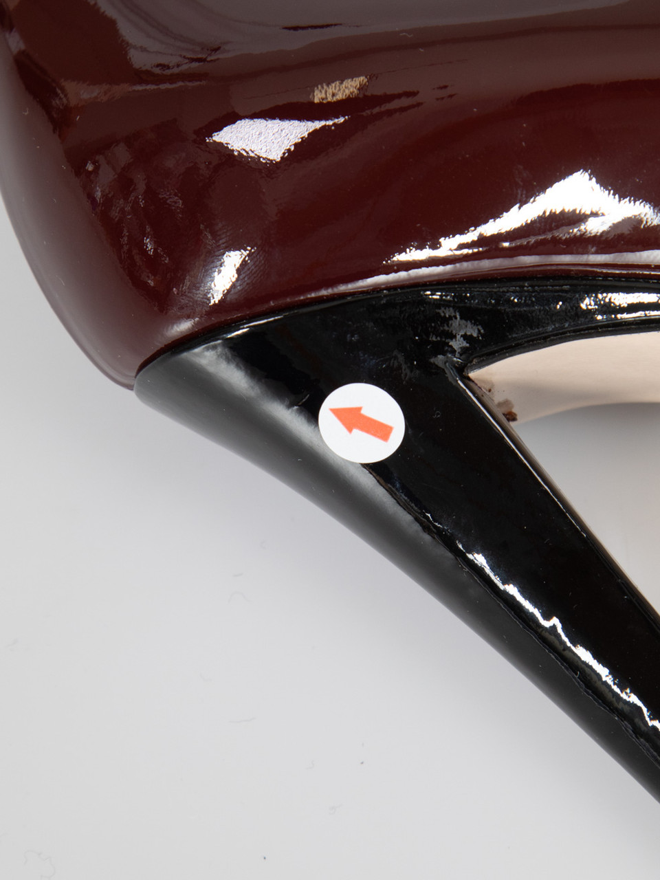 Miu Miu Burgundy Patent Pointed Toe Heels