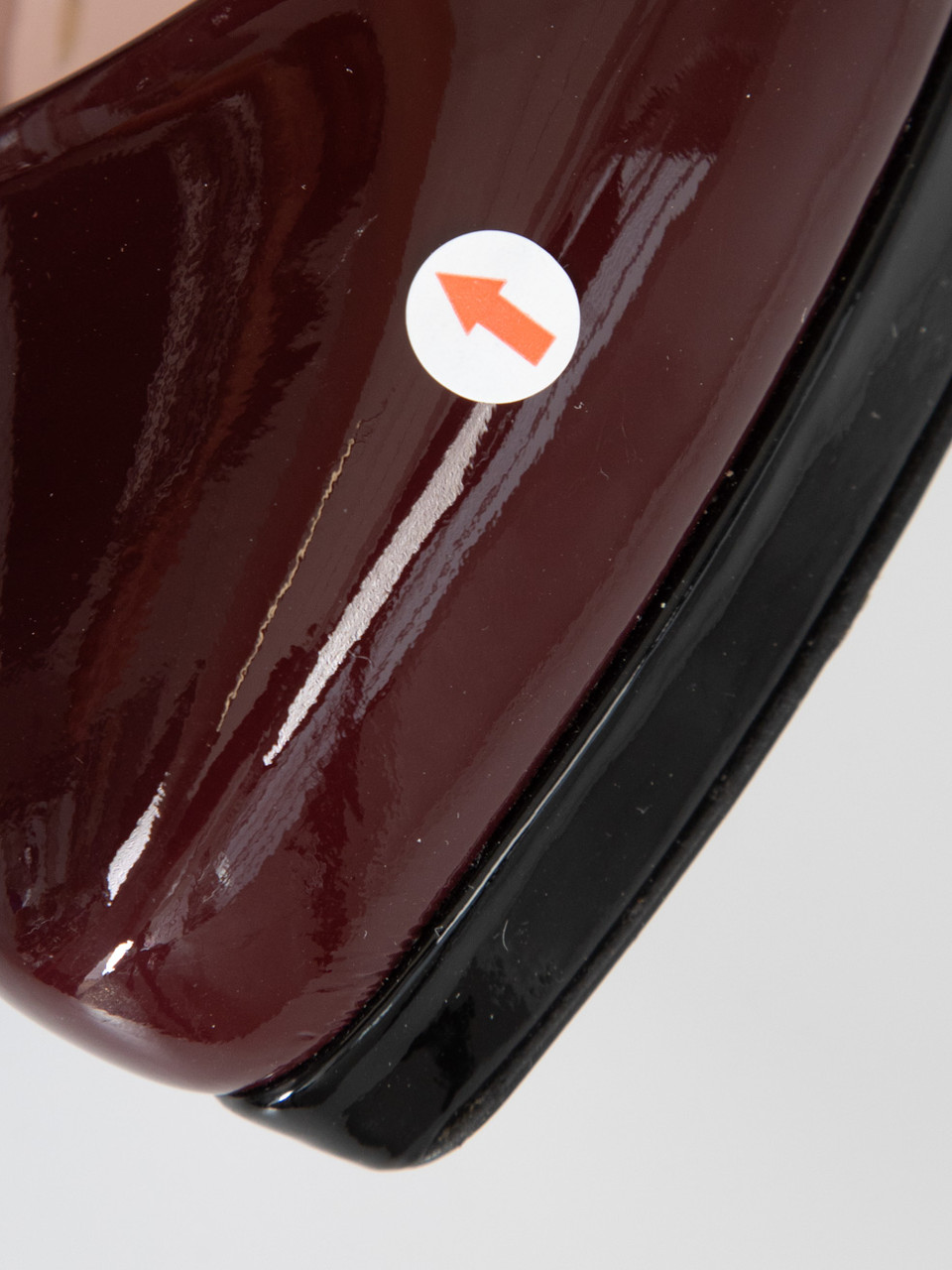 Miu Miu Burgundy Patent Pointed Toe Heels