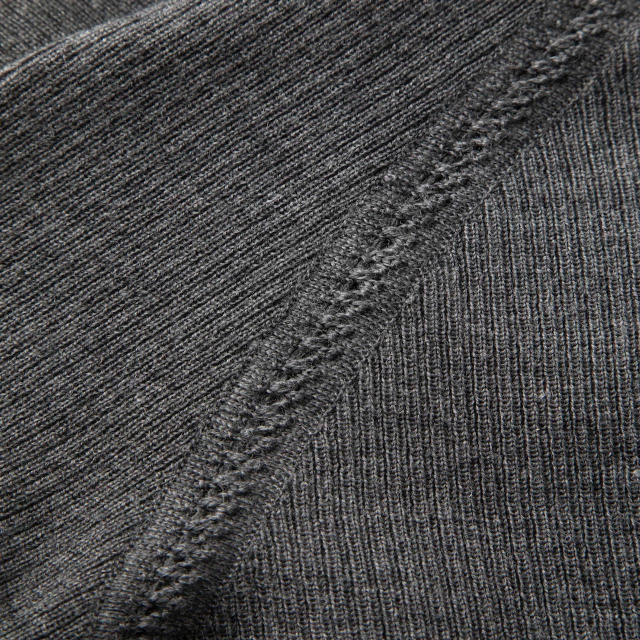 Valentino Garavani Grey Knit Wool Short Sleeve Top
