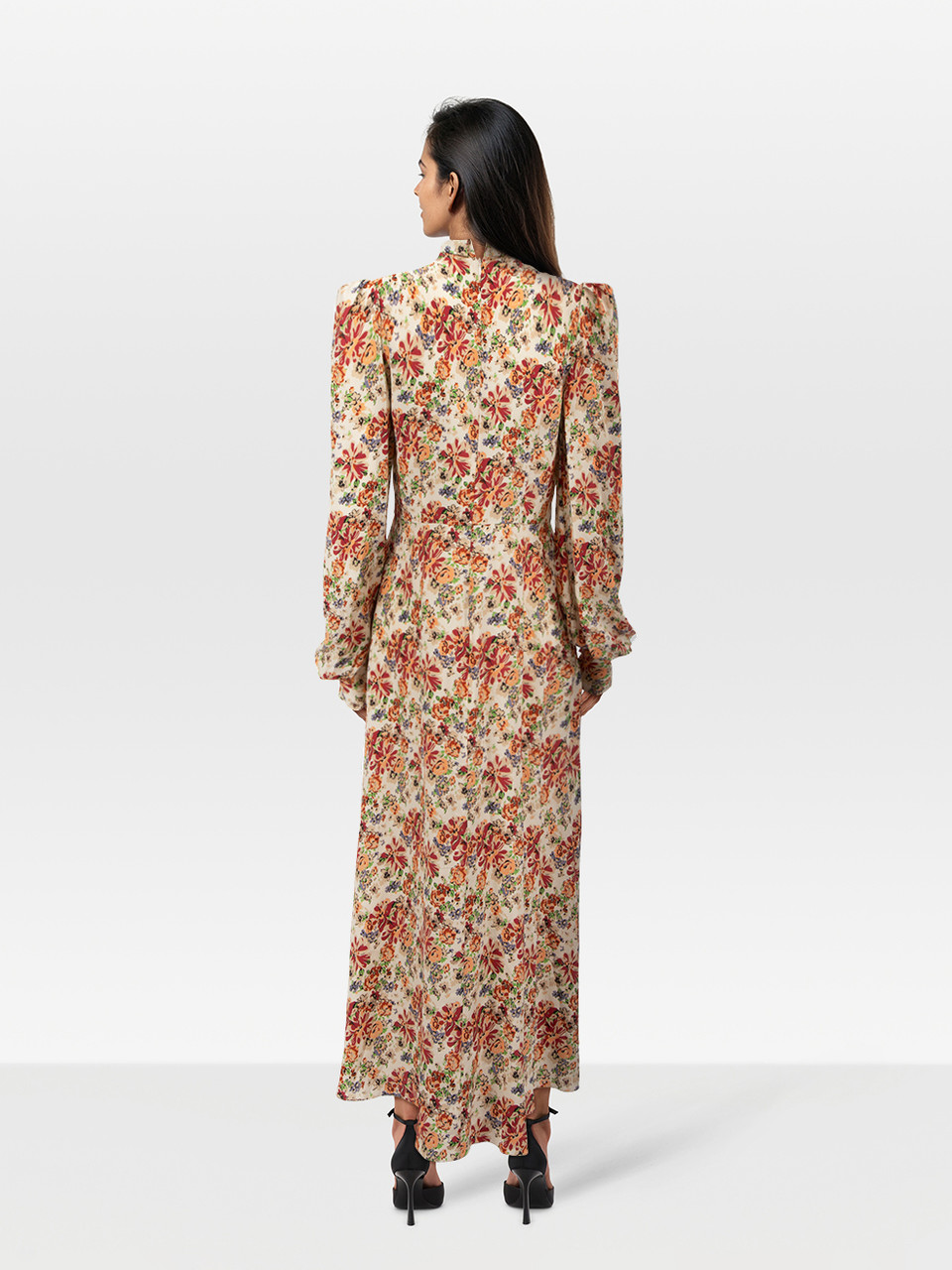 The Vampire's Wife Floral Print Long Sleeve Dress