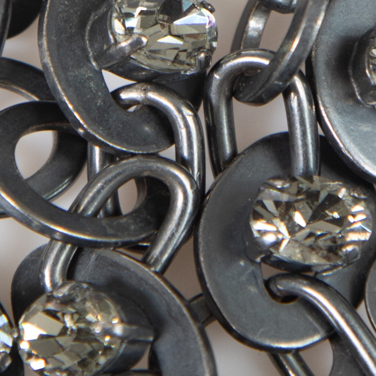 Lanvin Gun Metal Long Chain Link Necklace