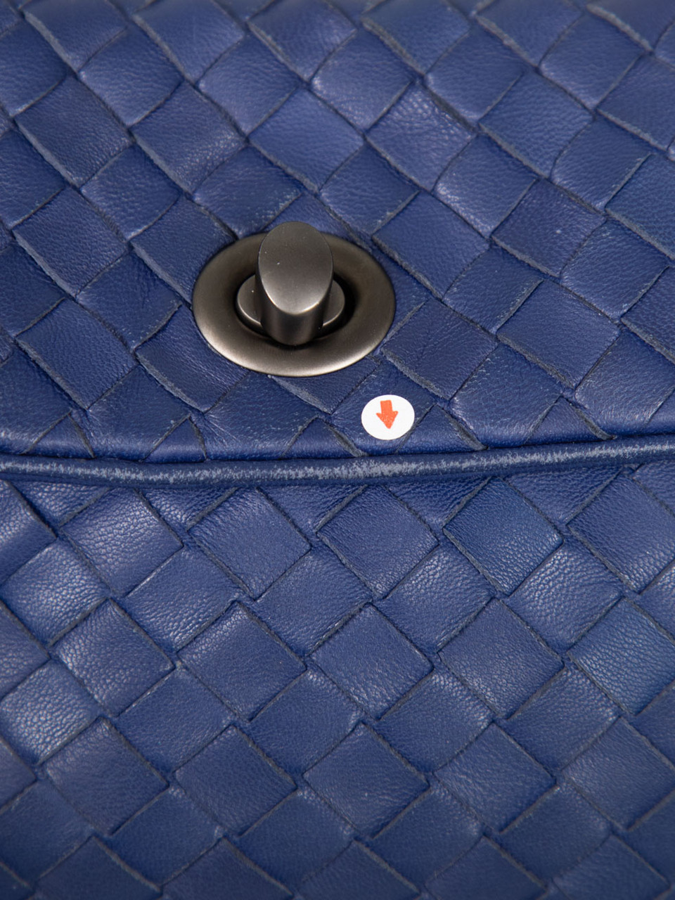 Bottega Veneta Blue Leather Intrecciato Leather Bag