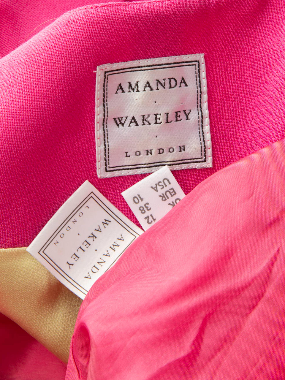 Amanda Wakeley Pink Wool Long Blazer