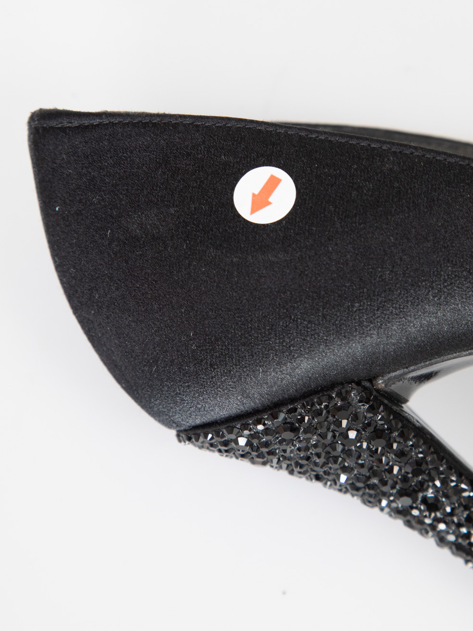 Stuart Weitzman Black Rhinestone Embellished Heels