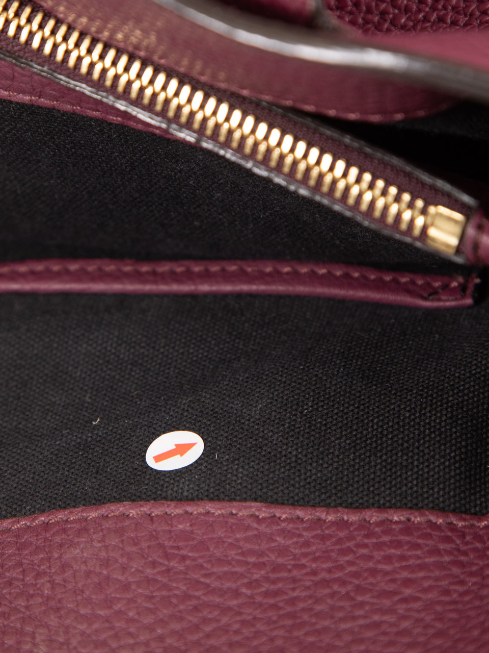 Burberry Burgundy Leather Banner Handbag
