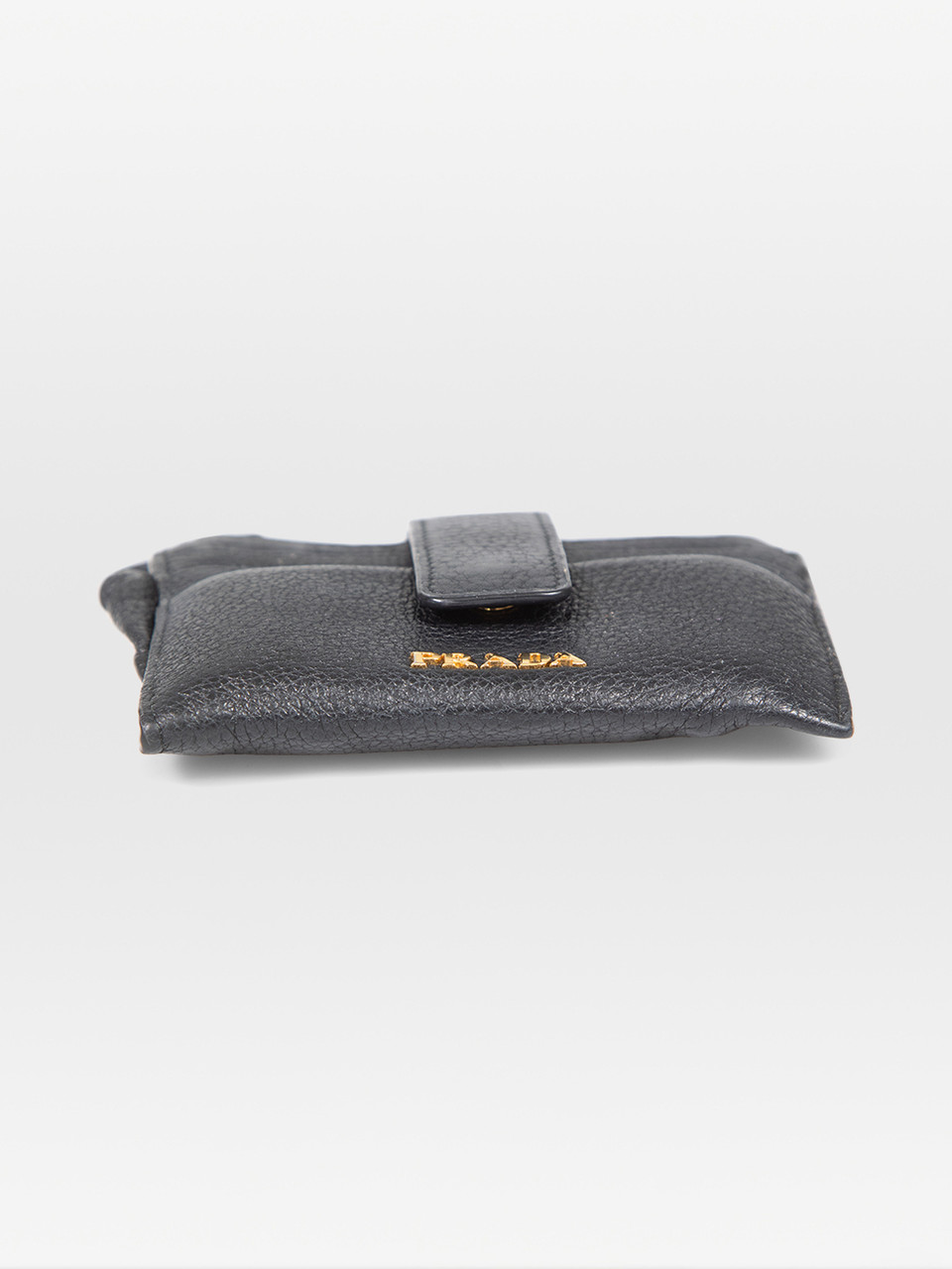 Prada Black Leather Logo Wallet