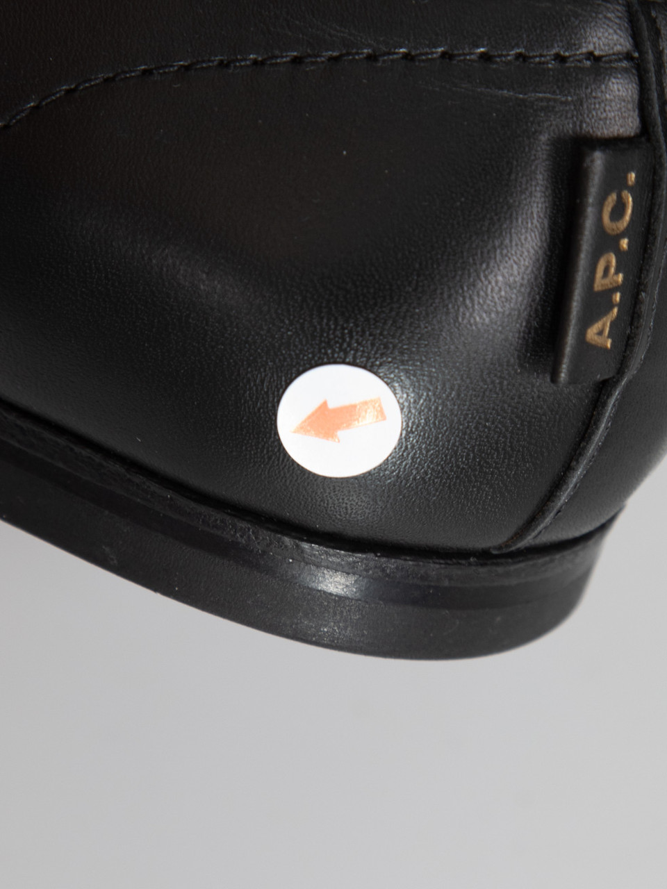 A.P.C. Black Leather Mocassin Loafers
