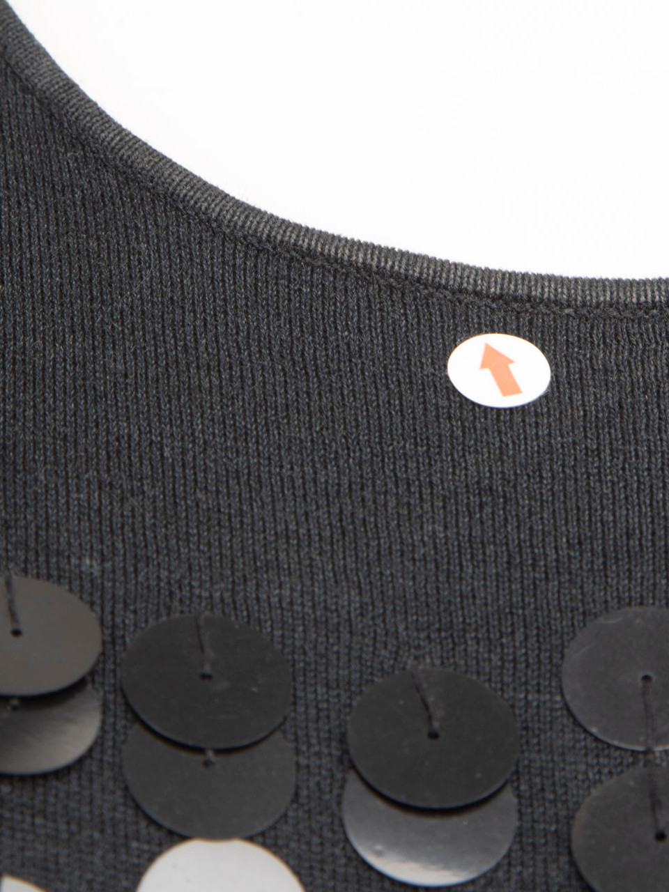 Nicole Farhi Black Silk Sequin Knee Length Dress
