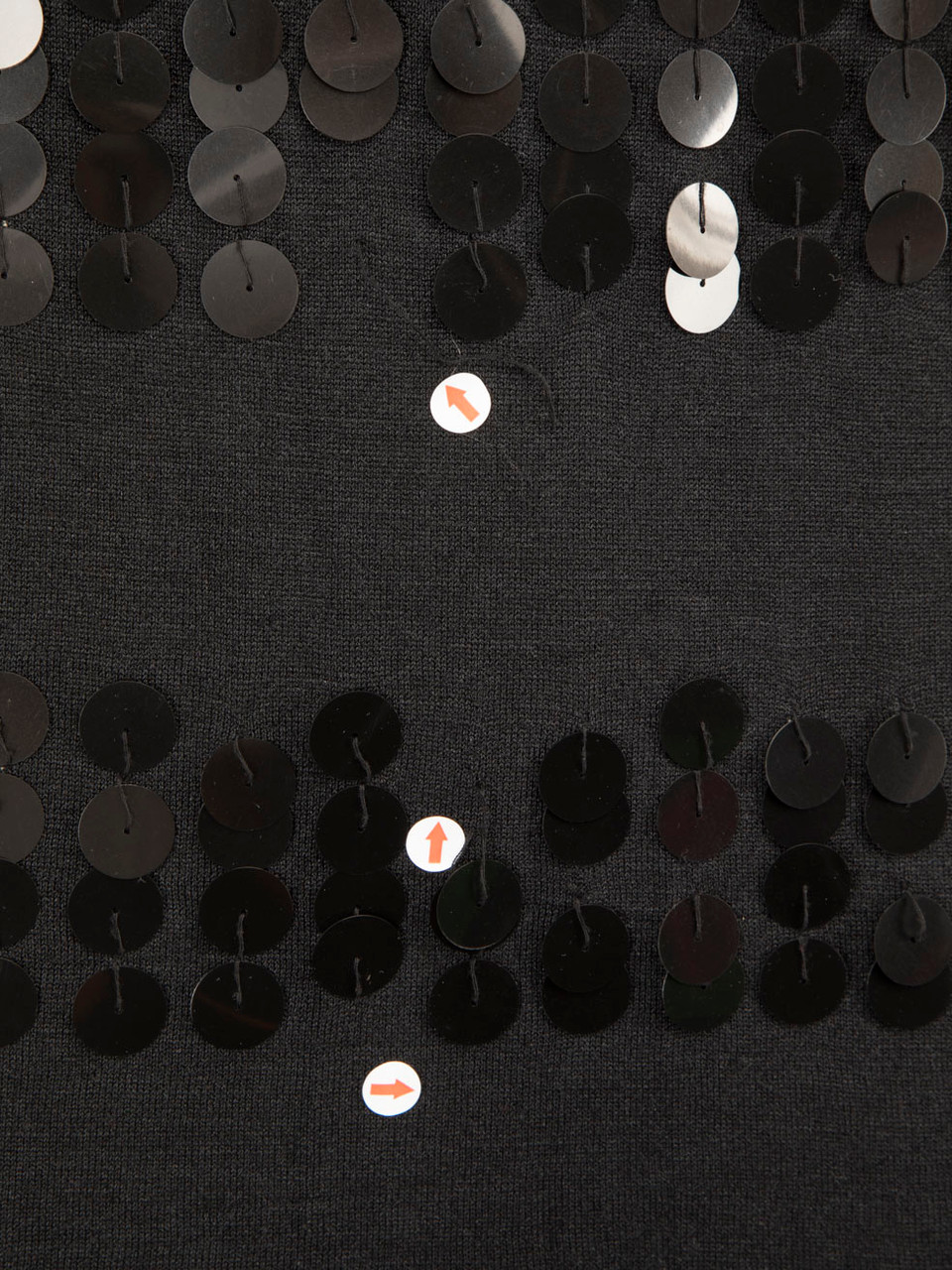 Nicole Farhi Black Silk Sequin Knee Length Dress