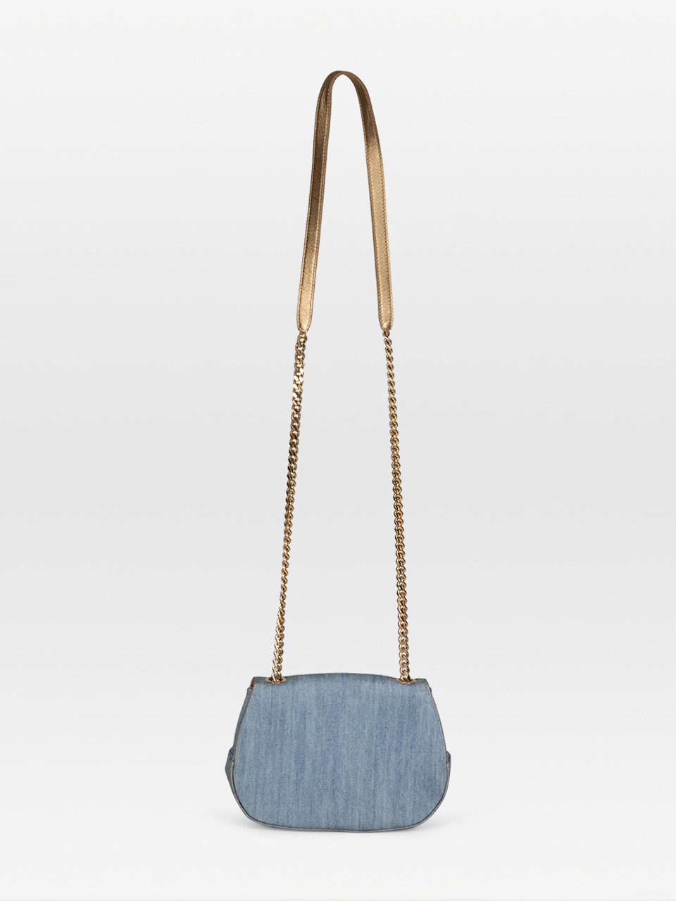 Rene Caovilla Blue Denim Embellished Crossbody Bag
