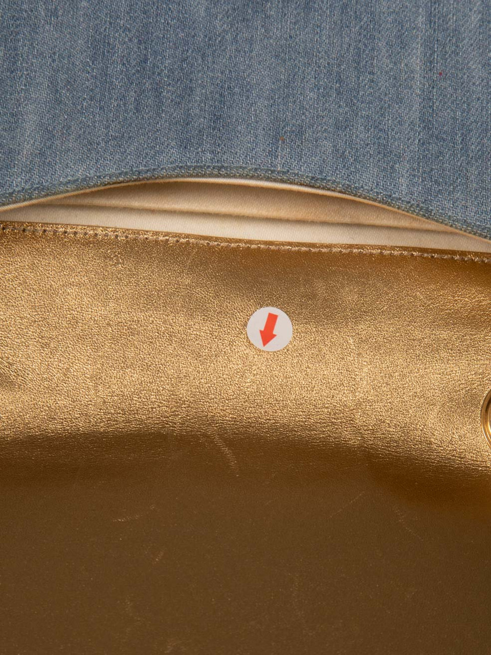 Rene Caovilla Blue Denim Embellished Crossbody Bag