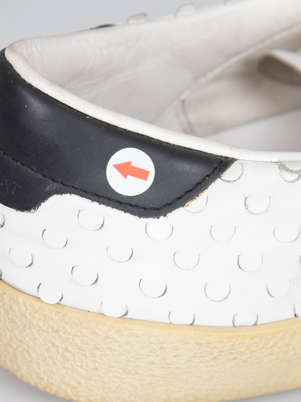 Saint Laurent White Leather Perforated Trainers