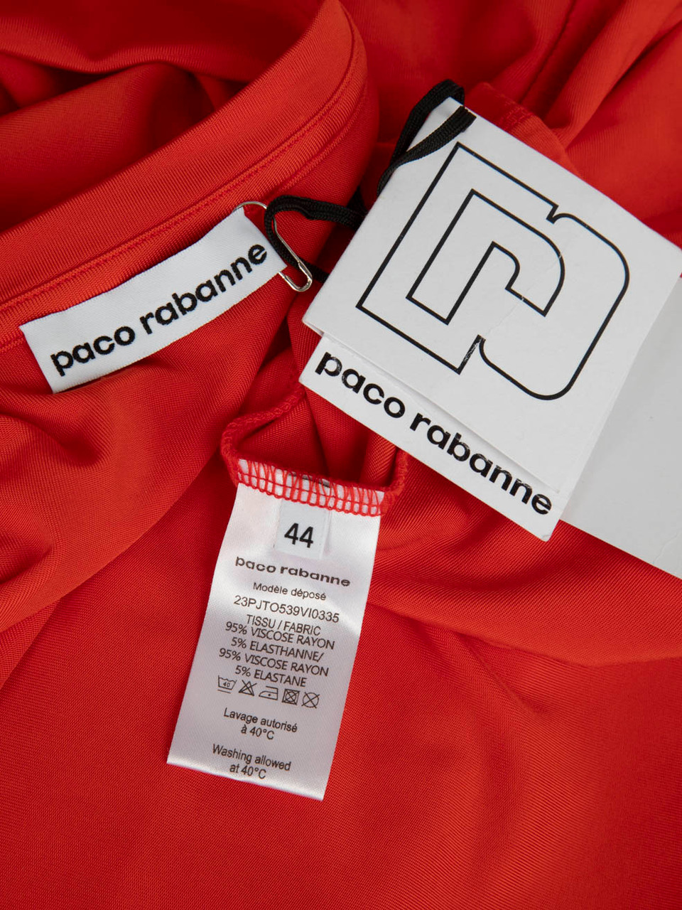 Paco Rabanne Red T-Shirt & Skirt Set