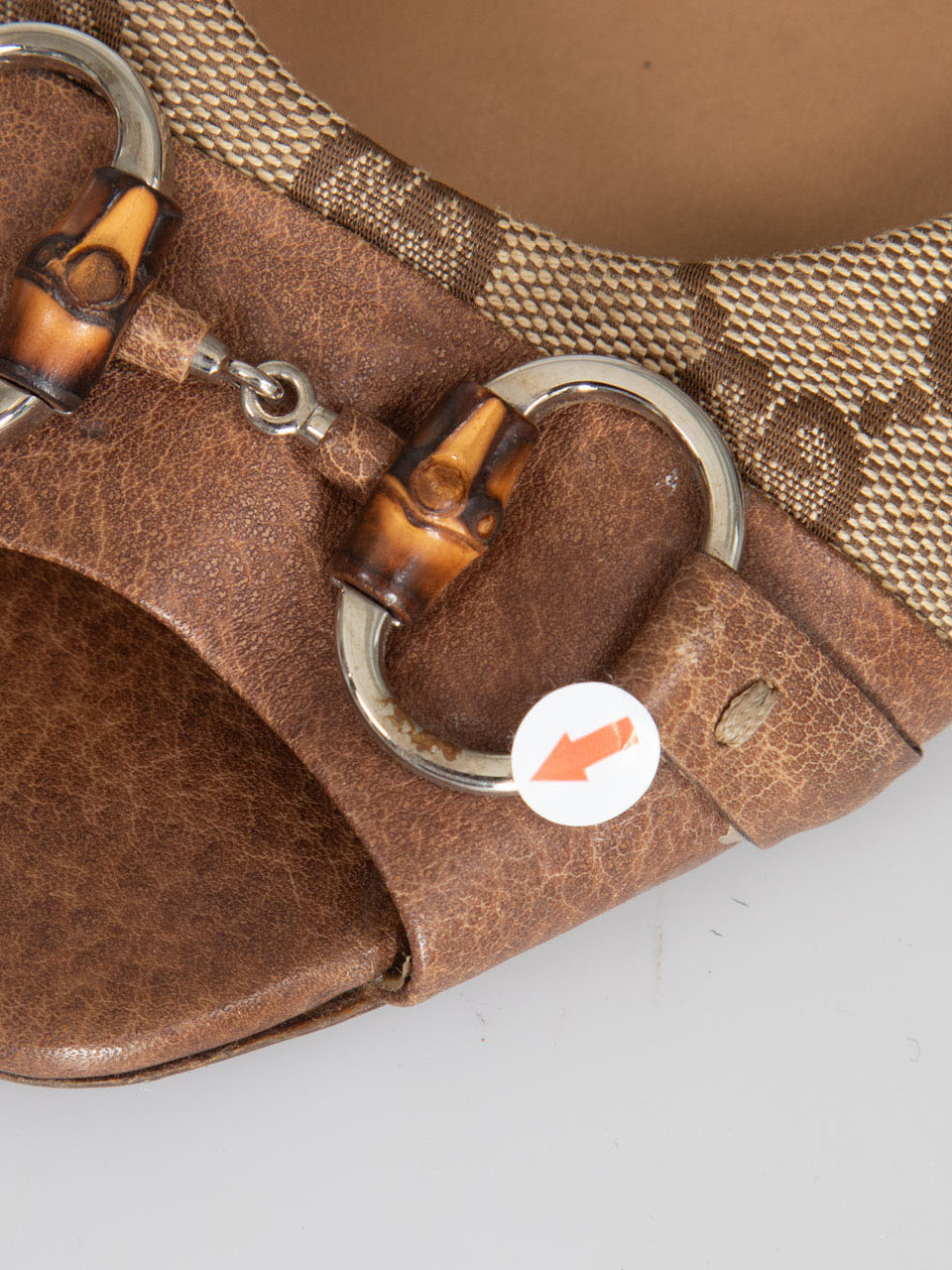 Gucci Brown GG Monogram Horse Bit Mules